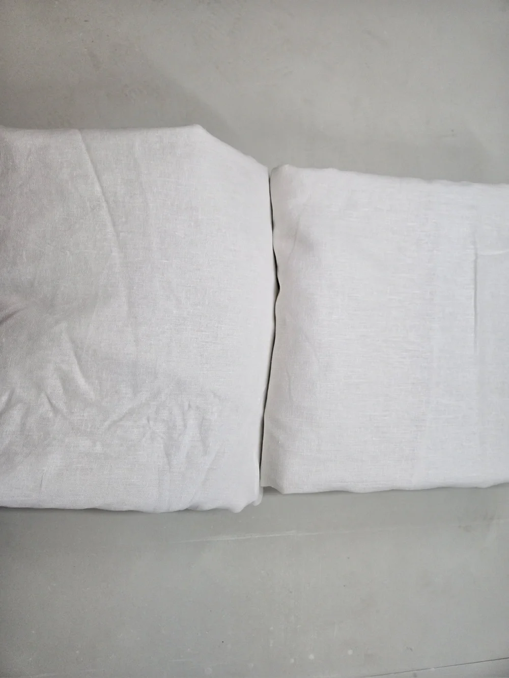 QUINCE Set Of 2 48x96 European Linen True Blackout Curtains White 0462